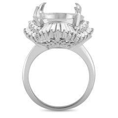LB Exclusive Platinum and Diamond Mounting Ring