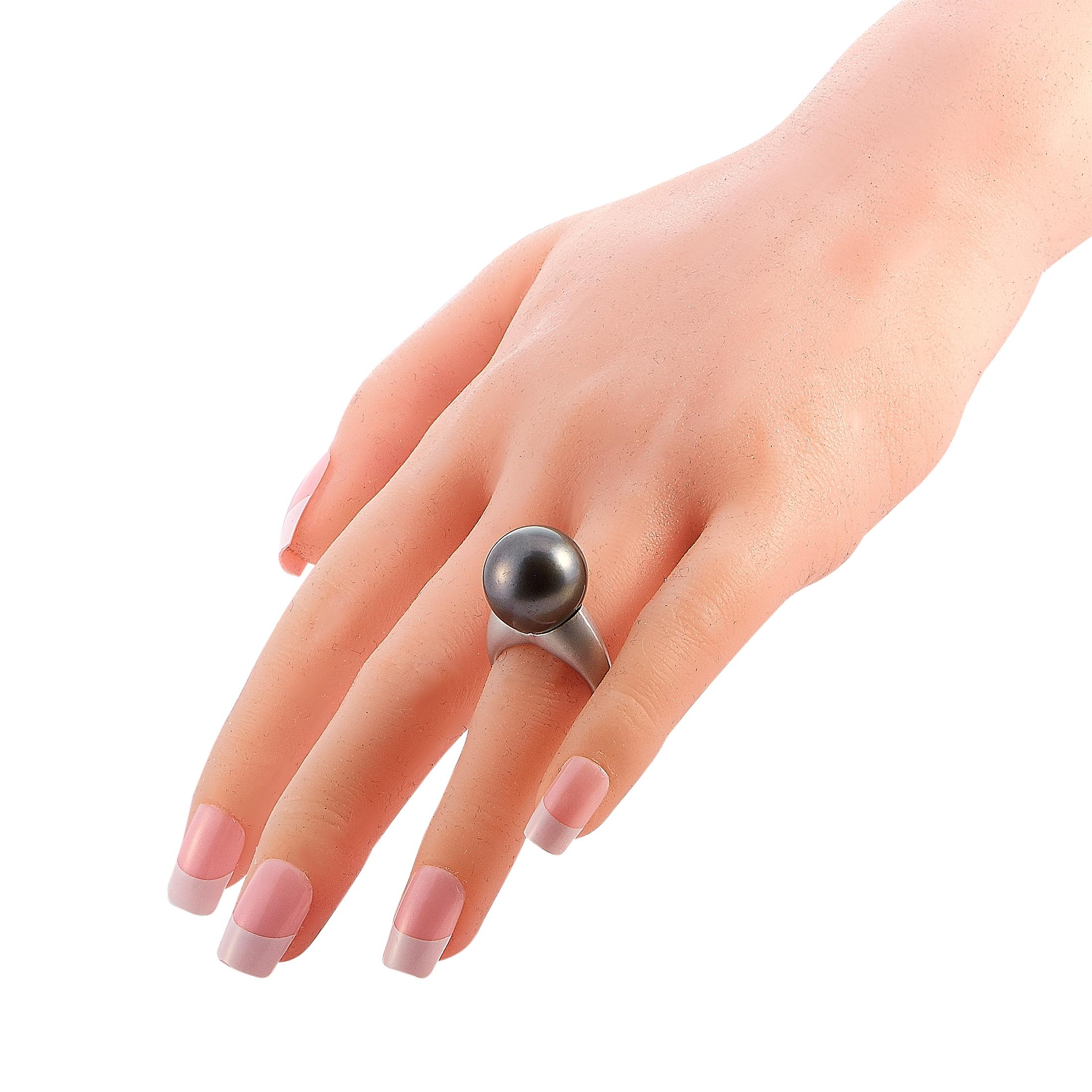 Women's LB Exclusive Platinum and Tahitian Pearl Ring