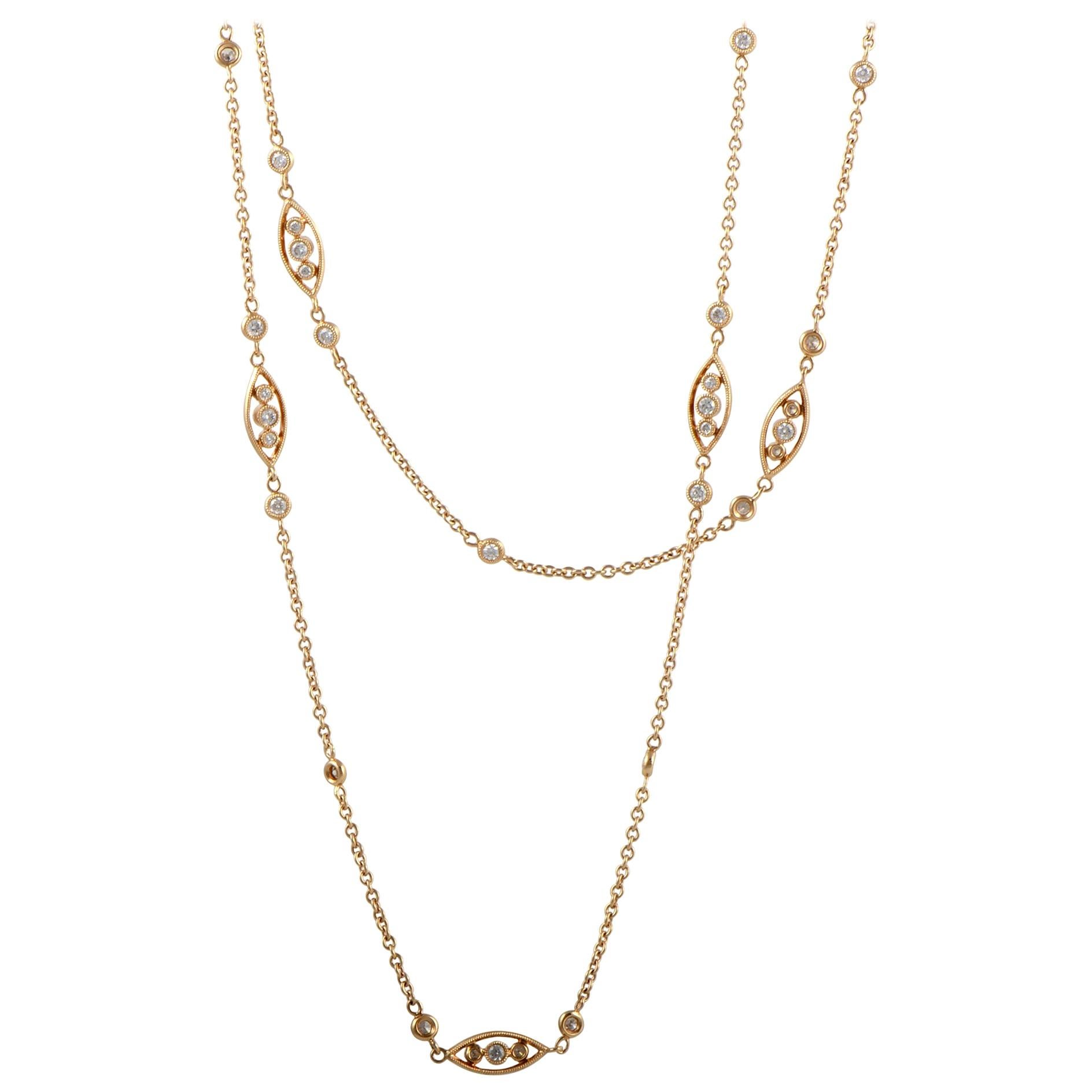 LB Exclusive Rose Gold Diamond Necklace