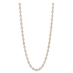 LB Exclusive Rose Gold Round Diamonds Sautoir Necklace