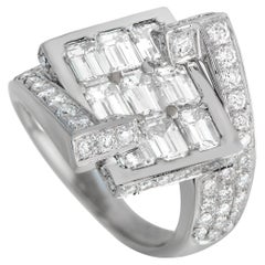 LB Exclusive Vintage Art Deco Platin 4,07ct Diamant Ring MF31-101123