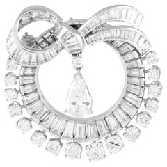 LB Exclusive Vintage Platin 7,09ct Diamant Brosche