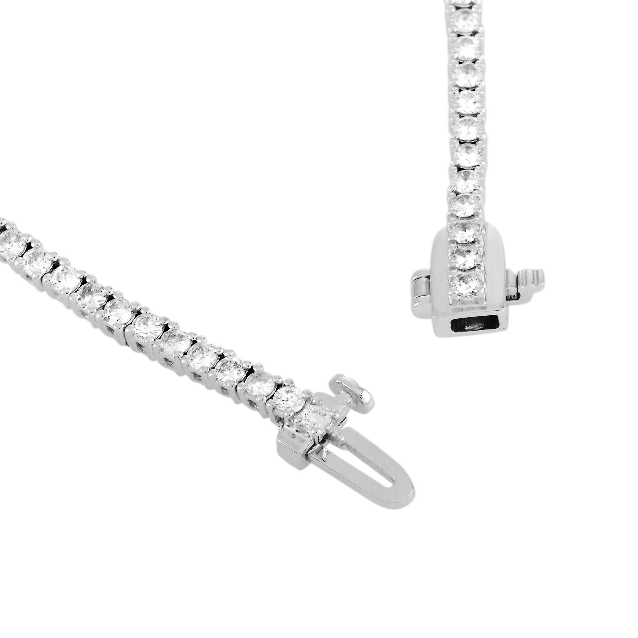 LB Exclusive White Gold, 2.70 Carat Diamond Tennis Bracelet In New Condition In Southampton, PA