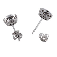 LB Exclusive White Gold .50 Carat VS1 G Color Diamond Pave Stud Earrings