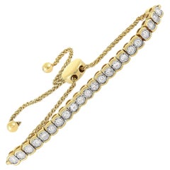 LB Exclusive Yellow Gold 1.00 Carat Diamond Tennis Bracelet