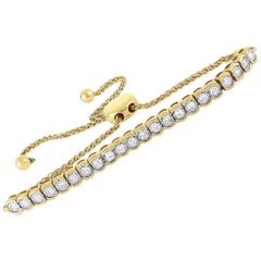 LB Exclusive Yellow Gold 1.00 Carat Diamond Tennis Bracelet