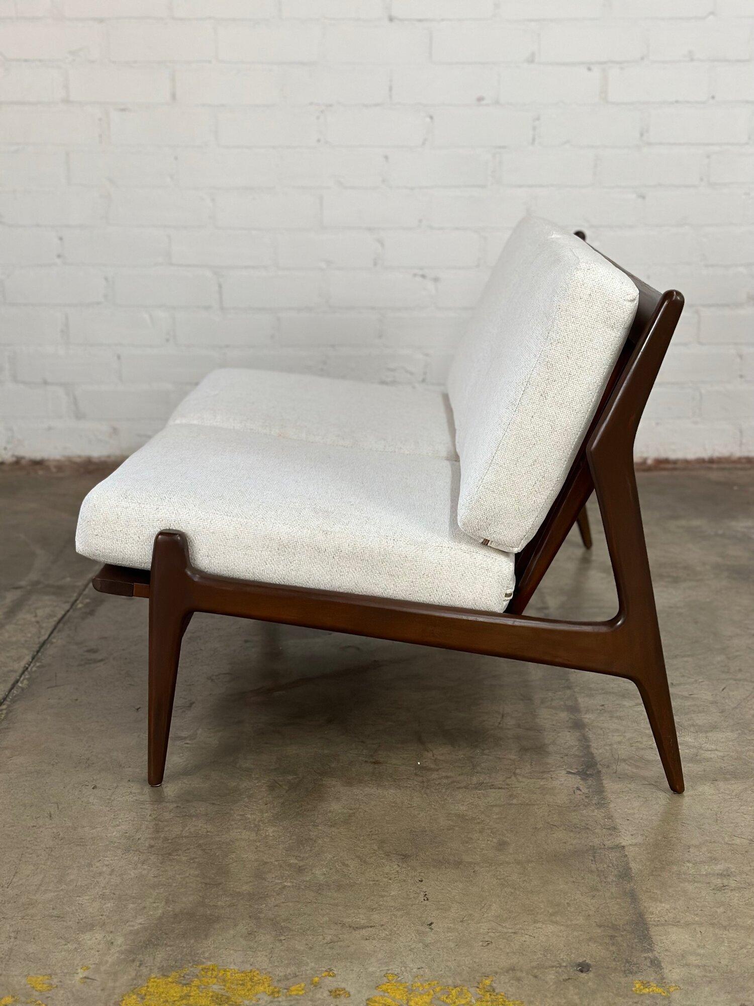 20th Century Lb Kofod Larsen Armless Love Seat for Selig