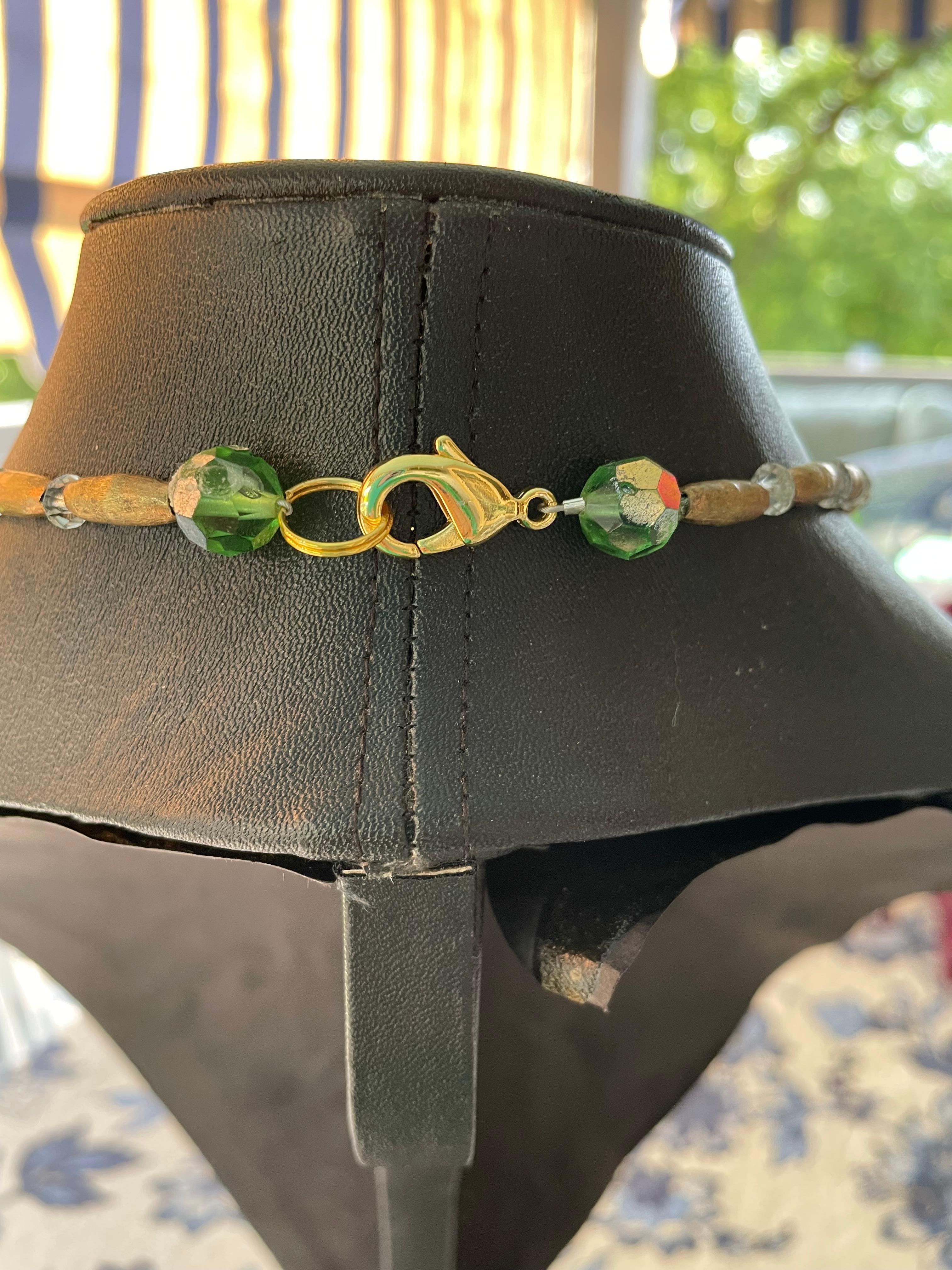 LB offers 60’s Enamel Brass snake earring Peking glass Venetian glass Necklace For Sale 4