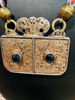 LB offers Antique Sterling Silver, Lapis, Tibetan pendant, Murano glass necklace