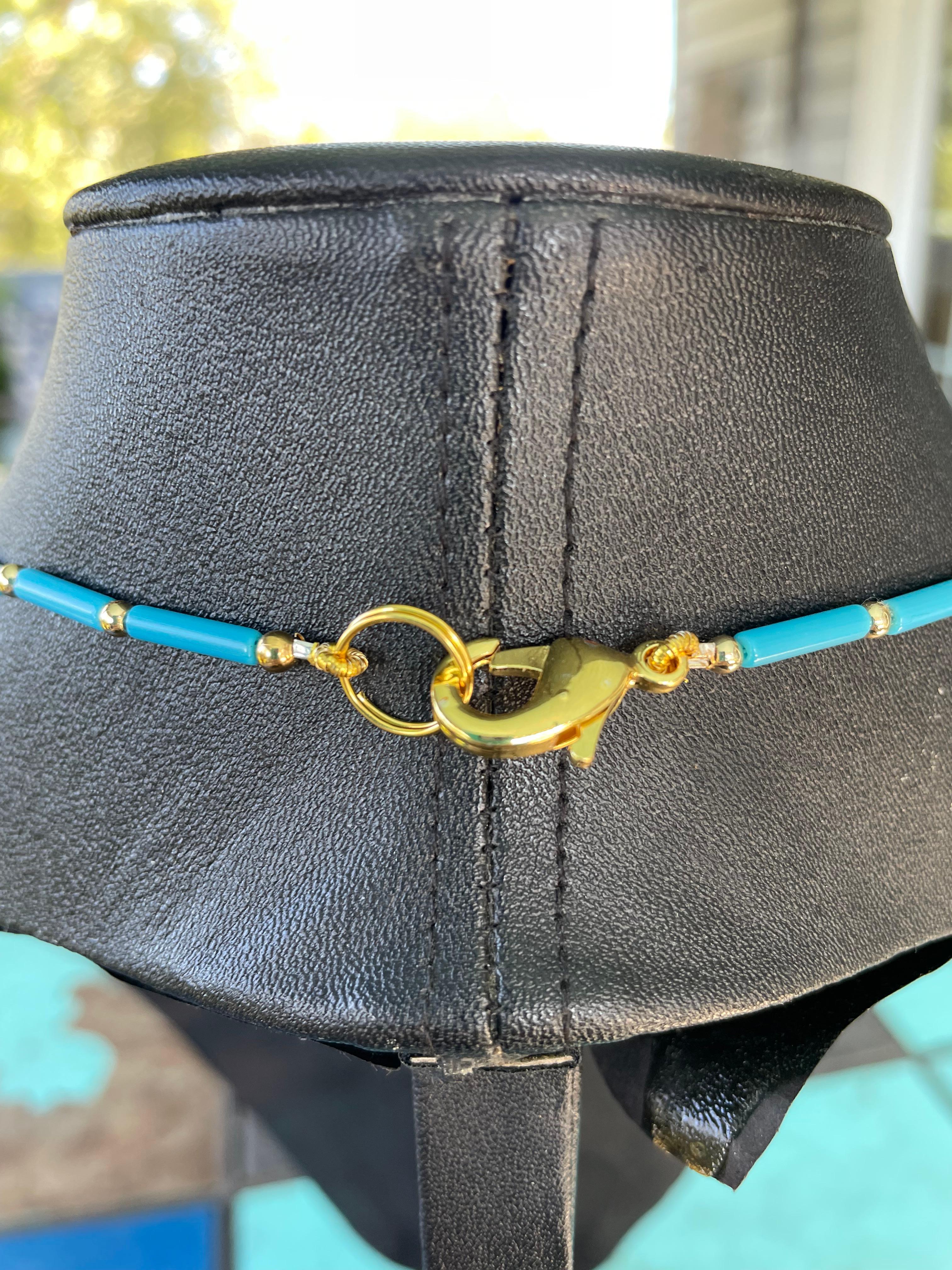 LB offers Art Nouveau Buckle Pendant Venetian and Czech glass beads Necklace 6
