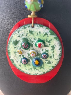 LB offers Bakelite Enamel Venetian and Czech Glass Crystal Ceramic GF Necklace