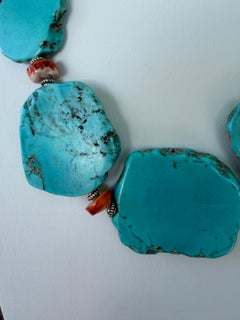LB offers Large Turquoise slices Spiny oyster artist beads Carnelian OOAK piece