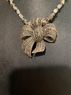 LB offers Sterling Marcasite Judith Jack Brooch Pyrite Rock Crystal necklace