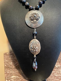 LB propose des broches vintage en argent sterling, pendentifs perles paon perles