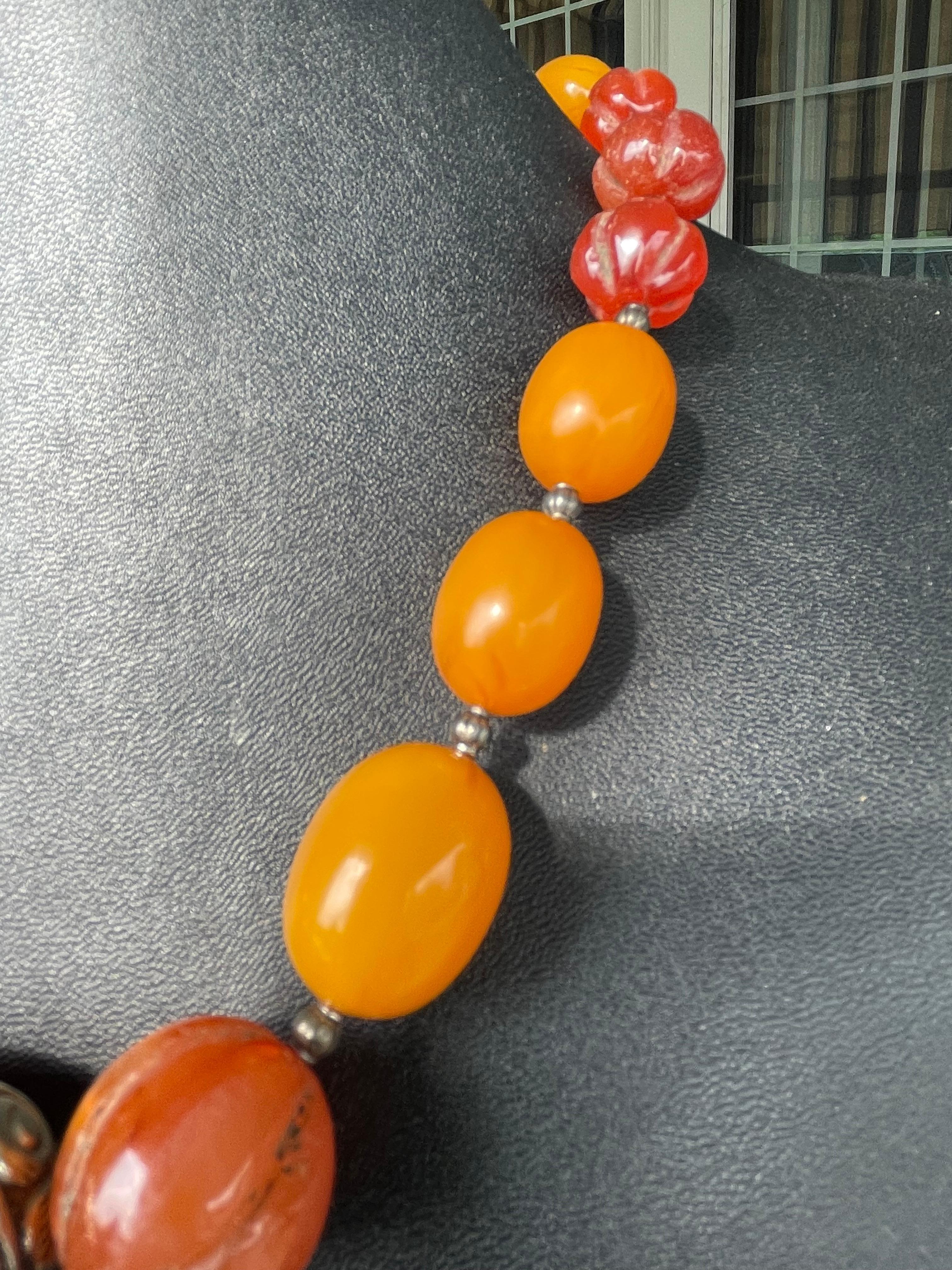 bakelite amber necklace
