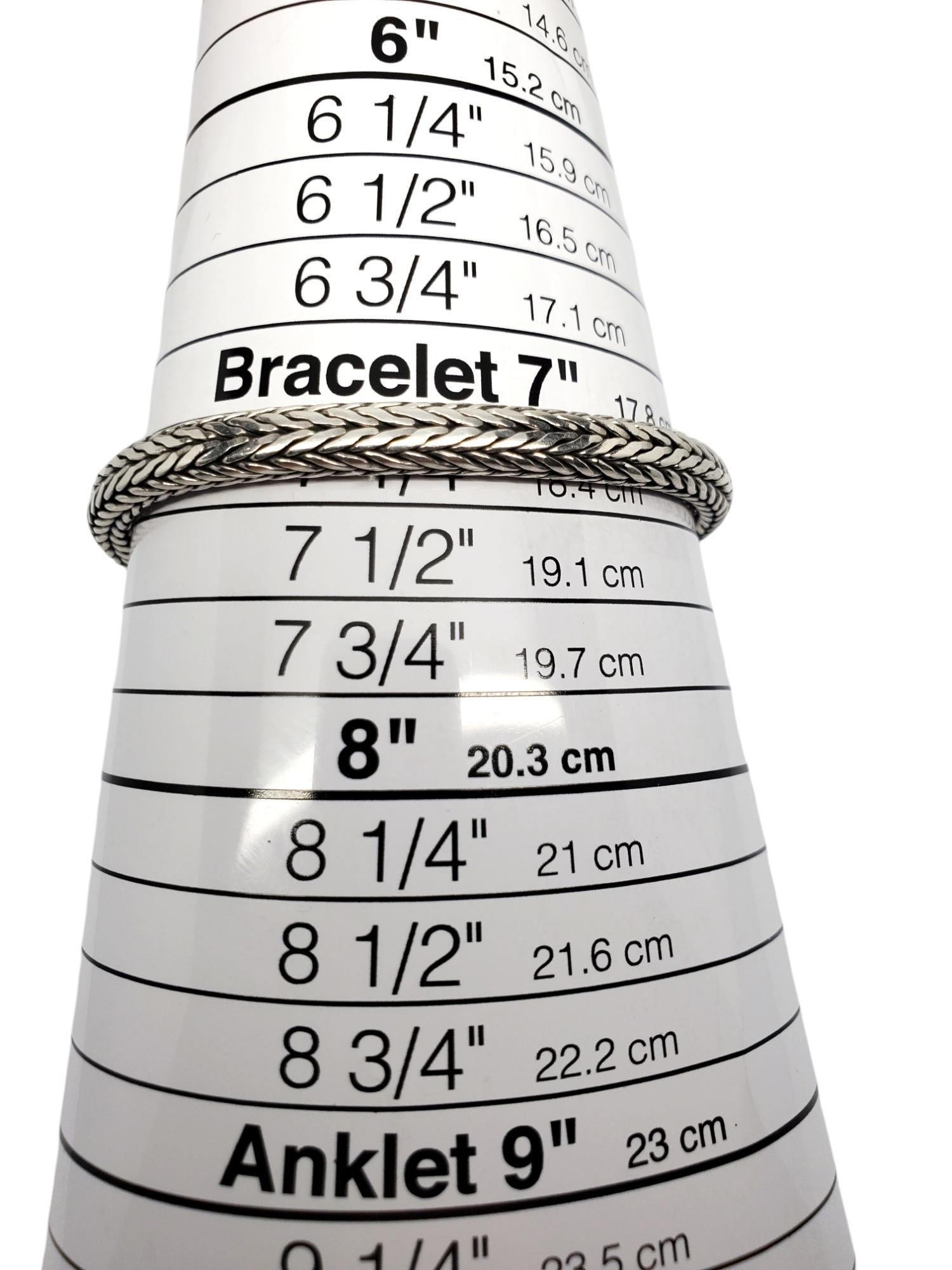 Bracciale con catena di grano in argento sterling LBH # 20673 in vendita 1