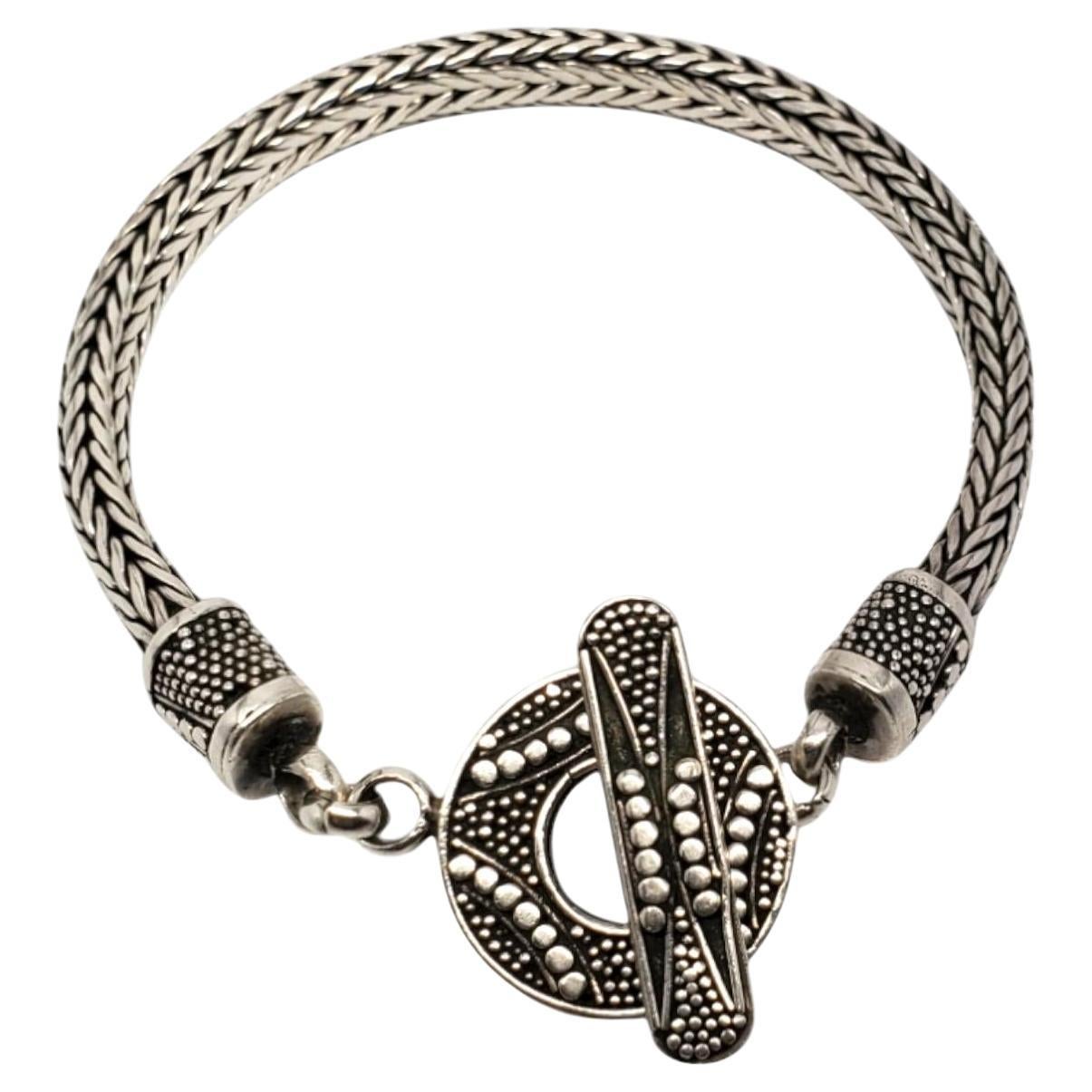 LBH Sterling Silver Wheat Chain Toggle Bracelet # 20673