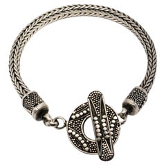 LBH Sterling Silver Wheat Chain Toggle Bracelet # 20673