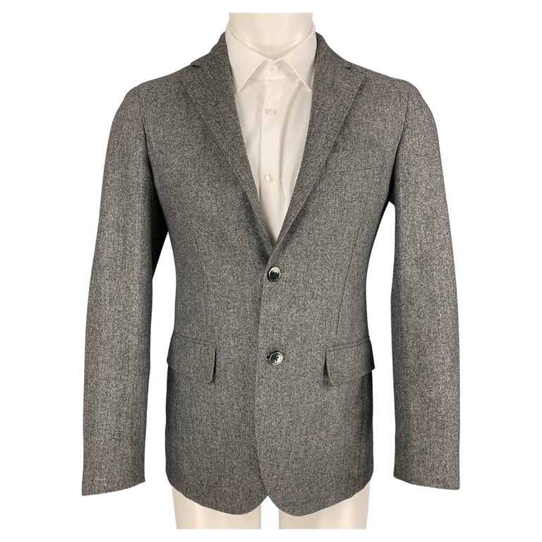 L.B.M. 1911 Size 34 Grey Heather Virgin Wool Notch Lapel Sport Coat For ...