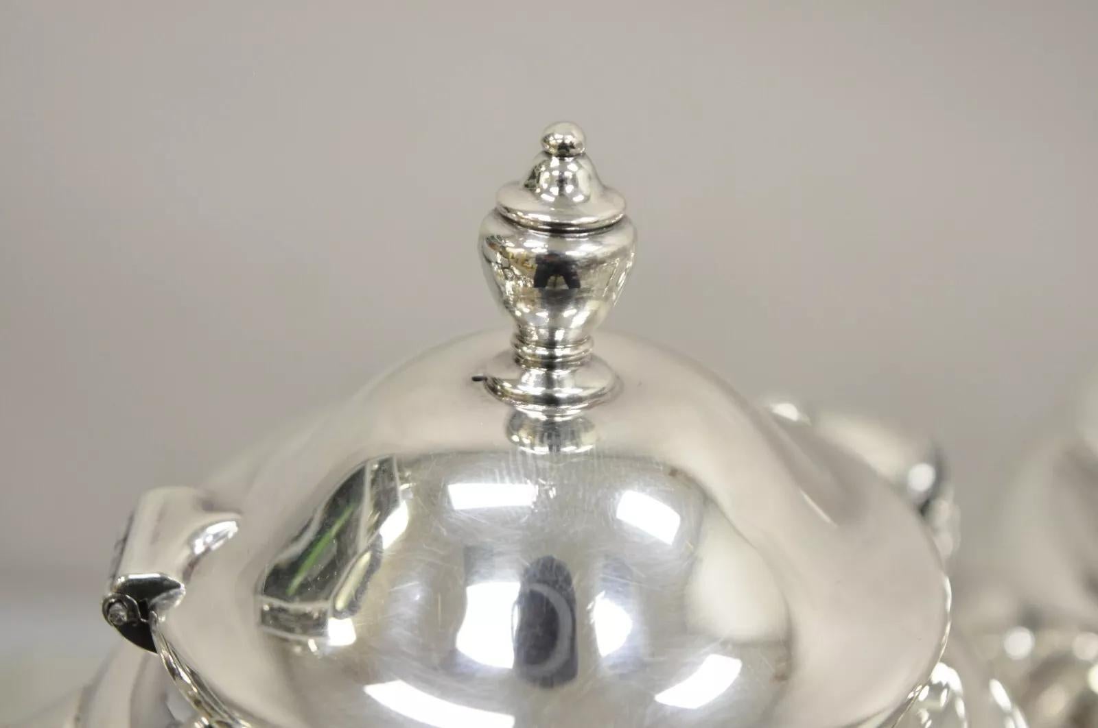 XX secolo LBS Co. 1849 Set da tè e caffè in stile edoardiano placcato in argento - 4 pezzi in vendita