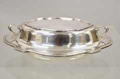 LBS Co English Regency Style Silver Plated Covered Serving Dish Vegetable Bowl