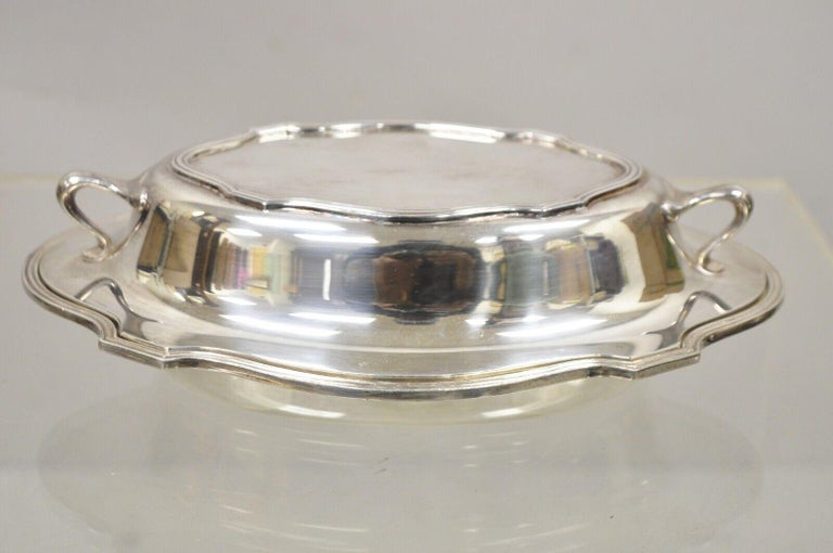 LBS Co English Regency Style Silver Plated Covered Serving Dish