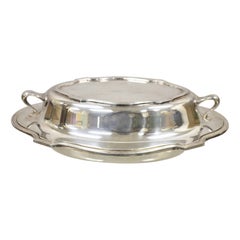 LBS Co English Regency Style Silver Plated Covered Serving Dish Vegetable Bowl
