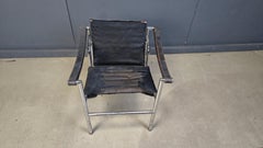 LC-1 Chair in black Ponyskin by Le Corbusier for Cassina 1970s
