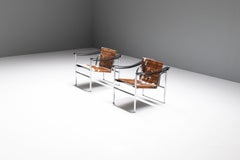 LC 1 set in horse skin - Le Corbusier, Jeanneret & Charlotte Perriand - Cassina