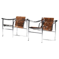 Ensemble LC 1 en peau de cheval - Le Corbusier, Jeanneret et Charlotte Perriand - Cassina