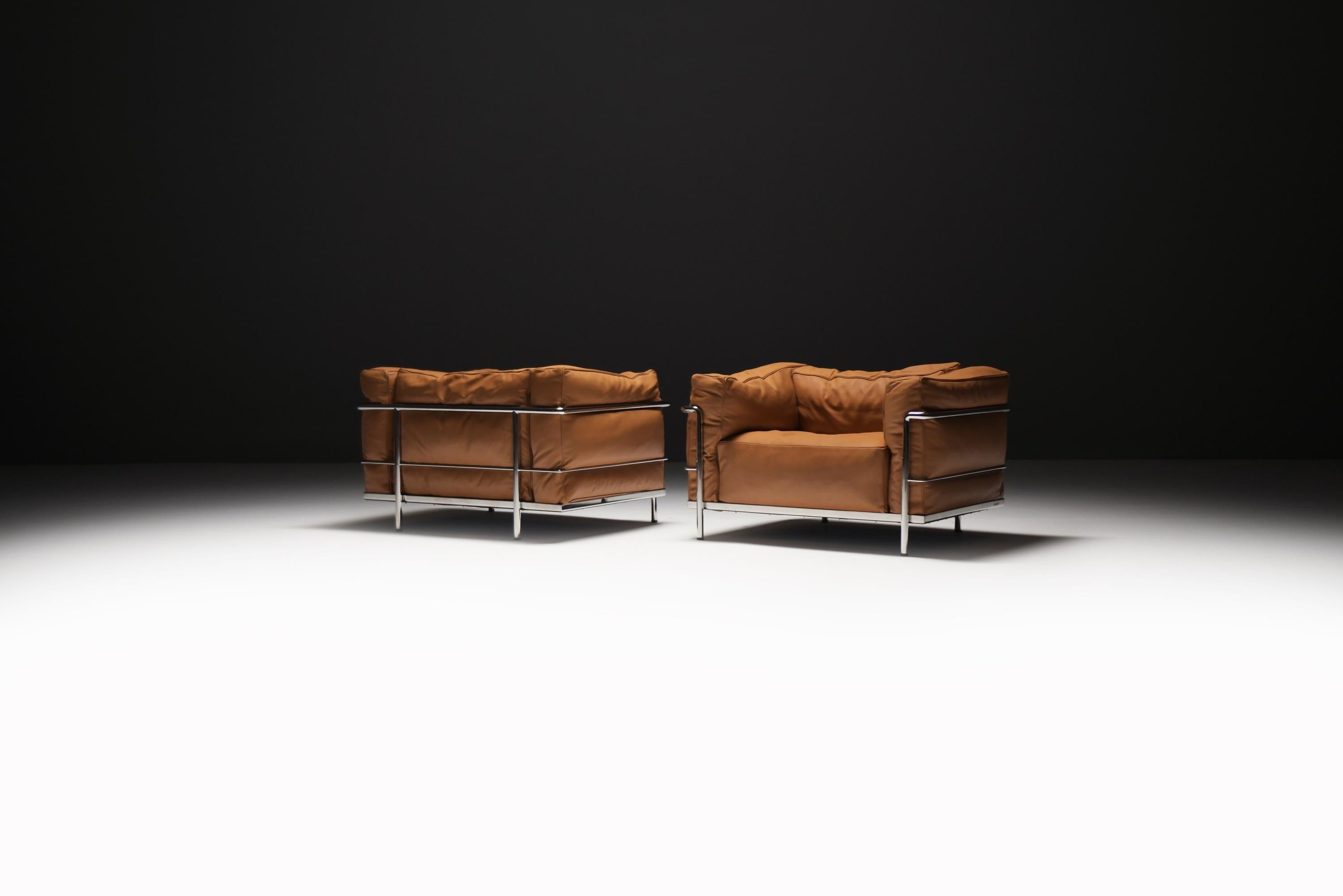 Mid-Century Modern LC 3 Grand Confort by Le Corbusier, Pierre Jeanneret, Perriand for CASSINA