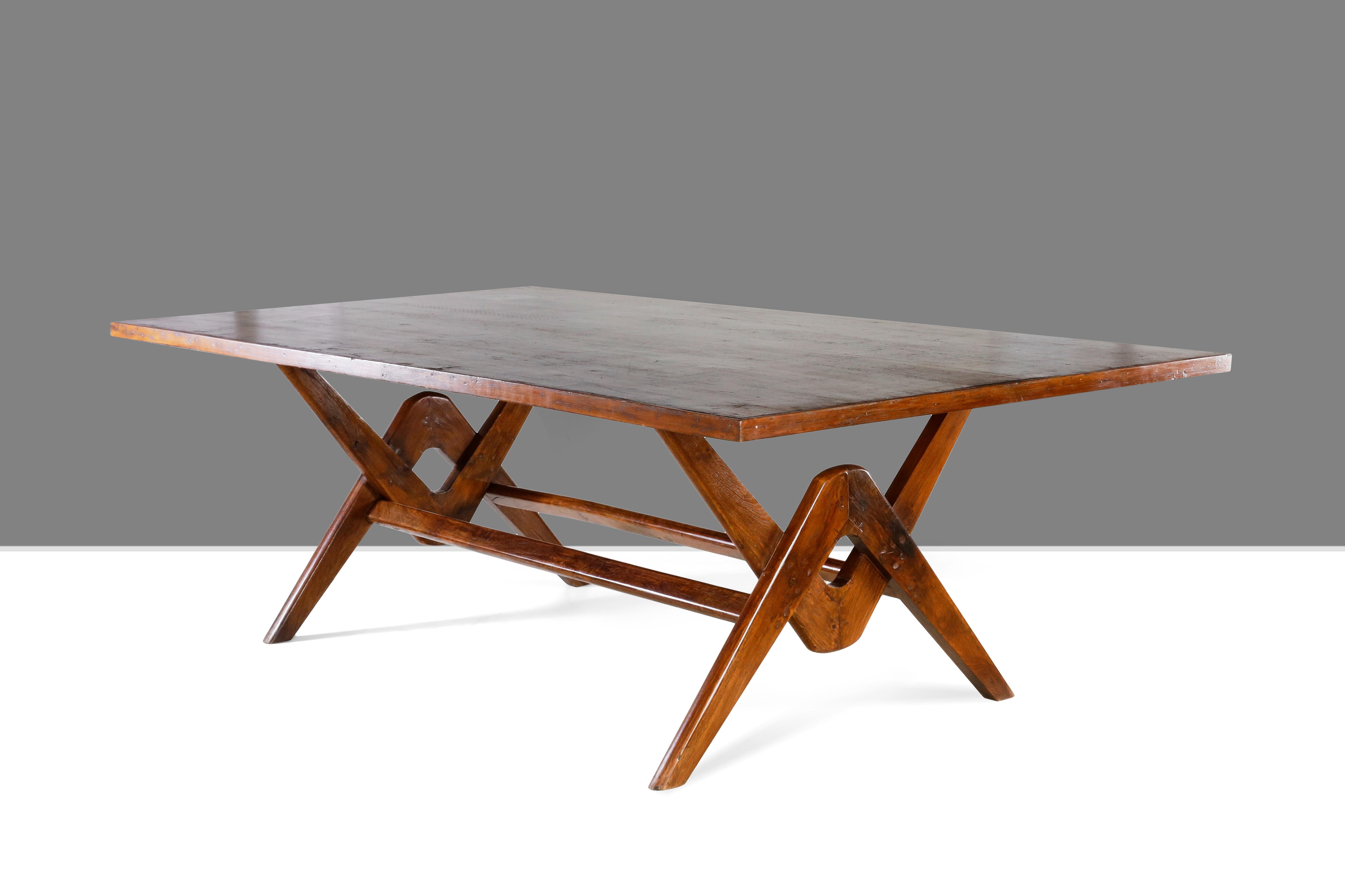Hand-Crafted 'LC/PJ-TAT-14-A' Original Conference Table by Pierre Jeanneret and Le Corbusier