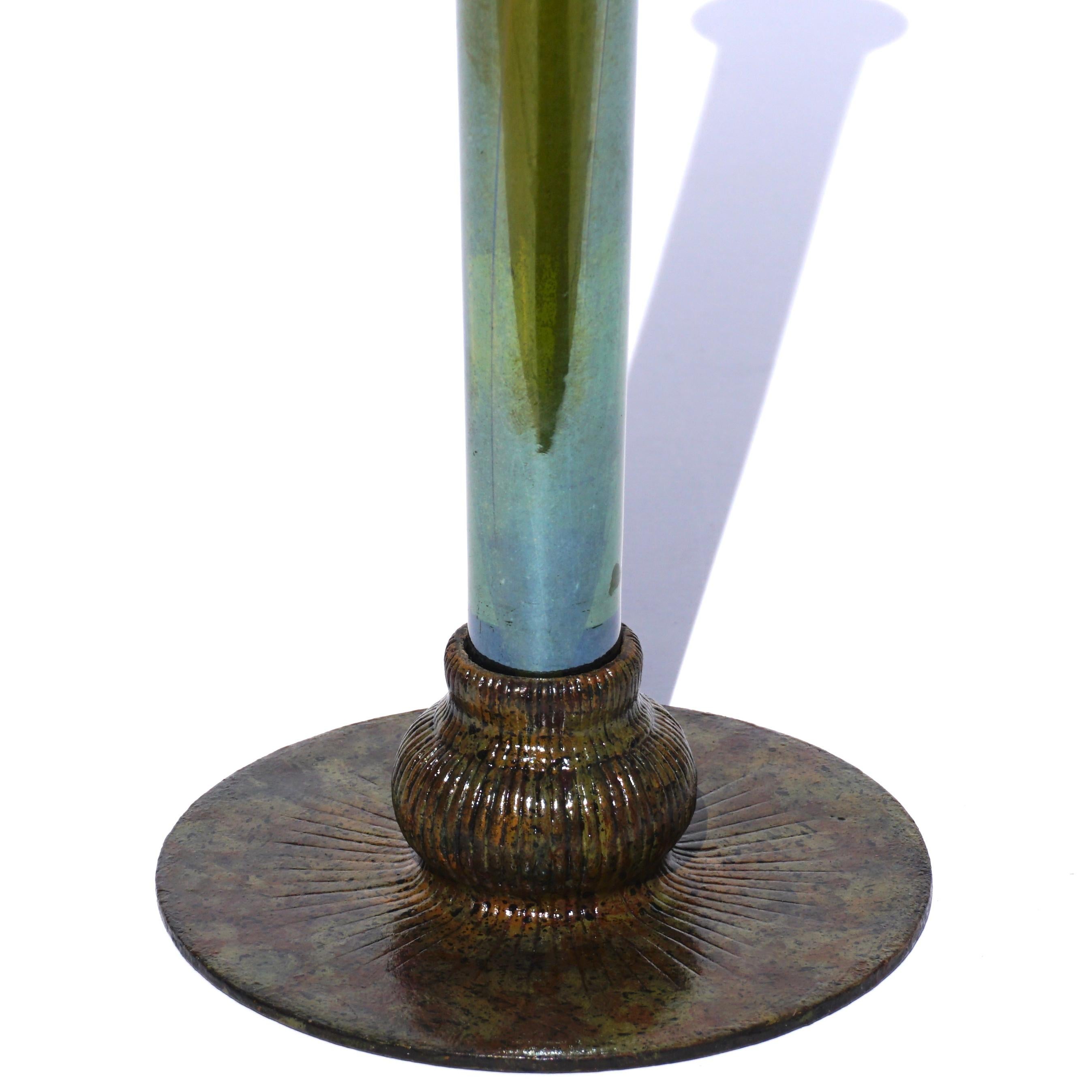Art Nouveau L.C. Tiffany Favrile and Bronze Bud Vase
