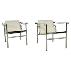 LC1 Sessel von Le Corbusier für Cassina, 1970er Jahre, 2er-Set