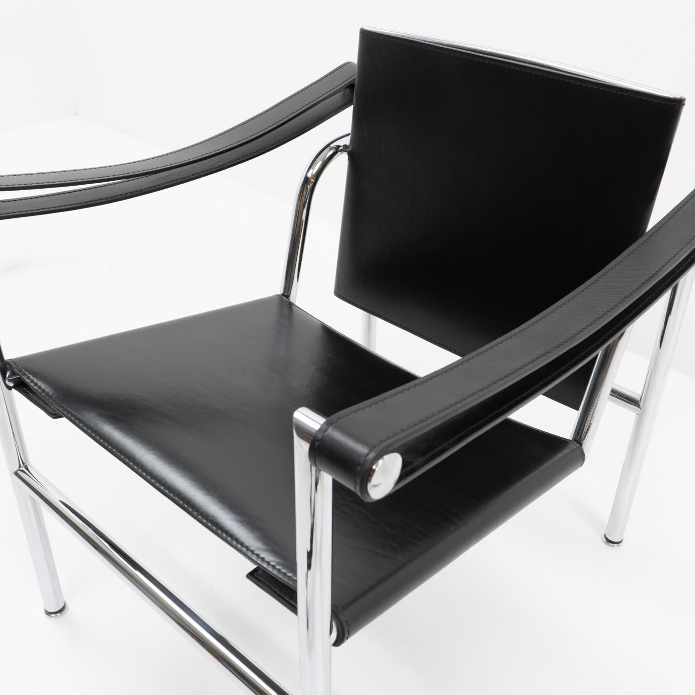 LC1 Stuhl von Le Corbusier, Pierre Jeanneret, Charlotte Perriand für Cassina (Ende des 20. Jahrhunderts)
