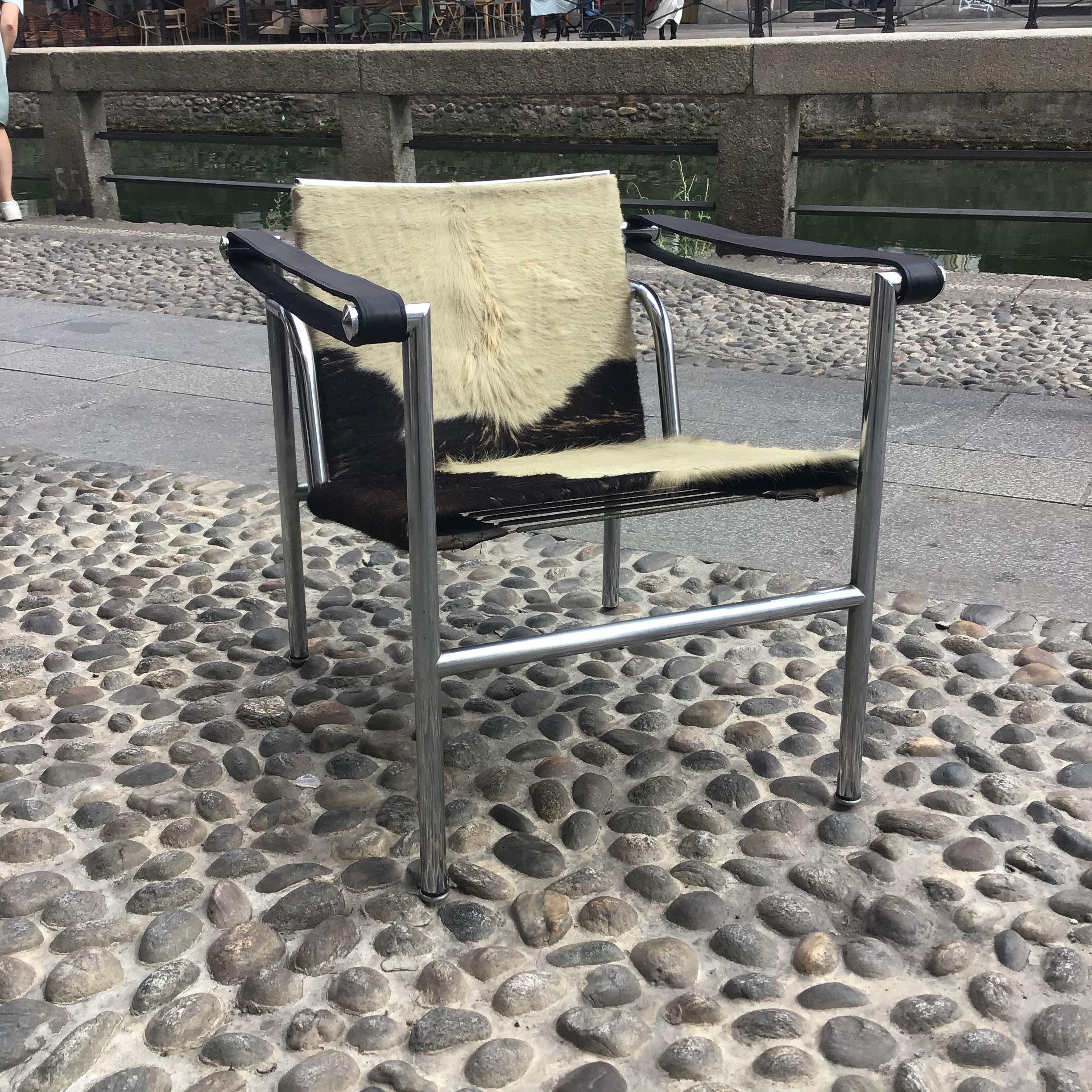 LC1 Le Corbusier, Jeanneret, Charlotte Perriand by Cassina 1950 Italy For Sale 10