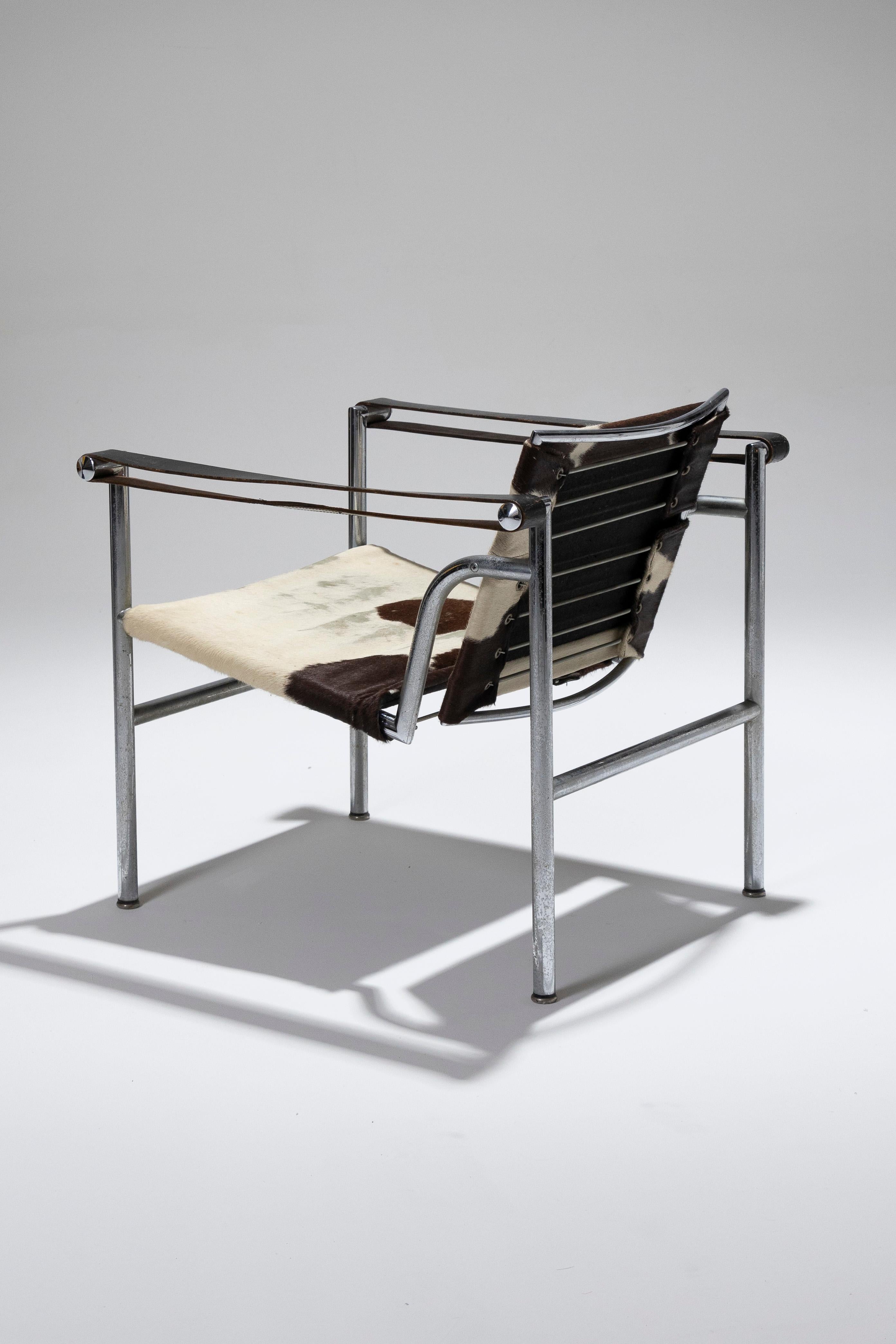 Ledersessel „LC1“, Le Corbusier, Cassina, 1960er-Jahre. 4