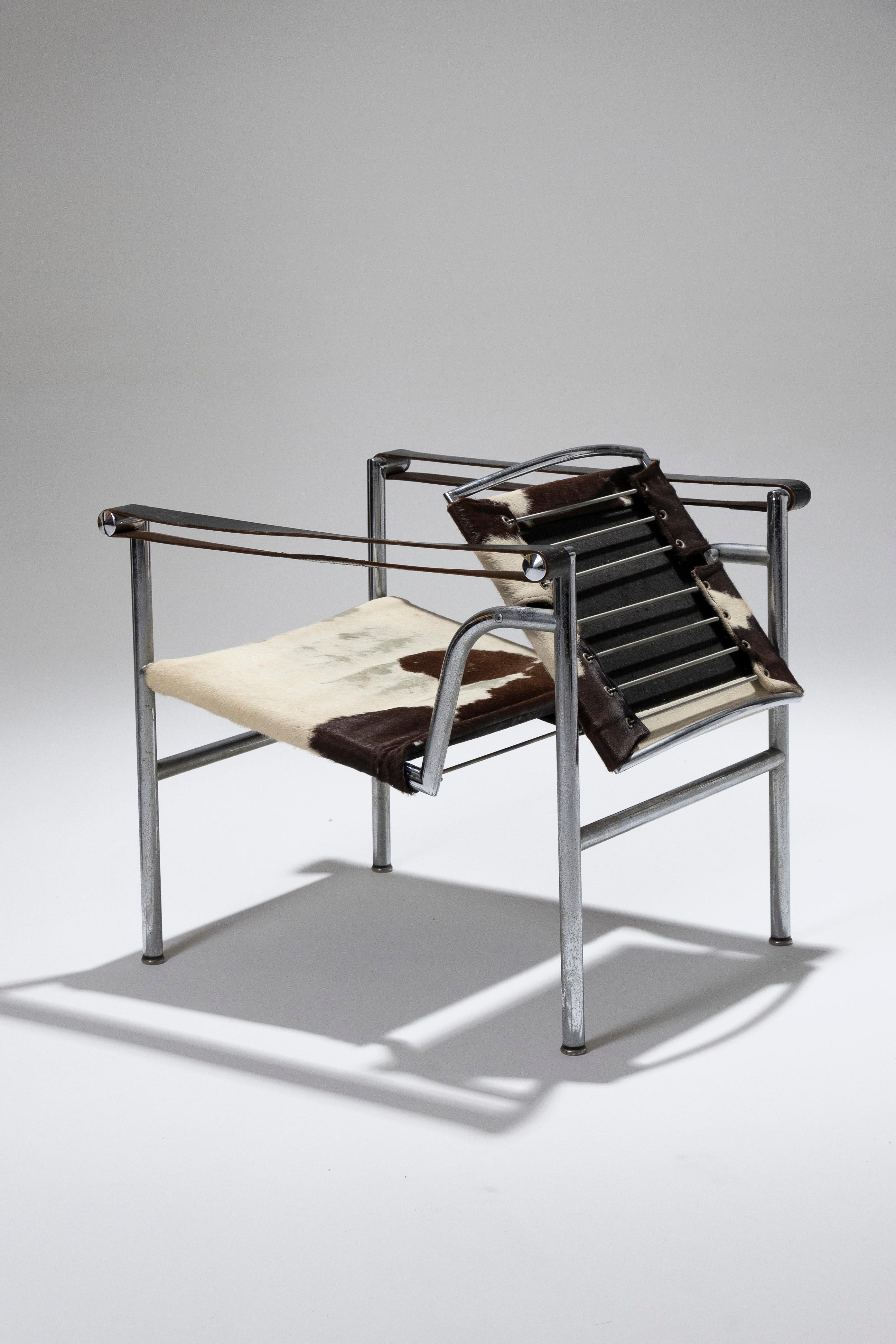 Ledersessel „LC1“, Le Corbusier, Cassina, 1960er-Jahre. 5