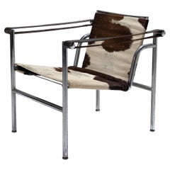 "LC1" leather armchair, Le Corbusier, Cassina, 1960s.
