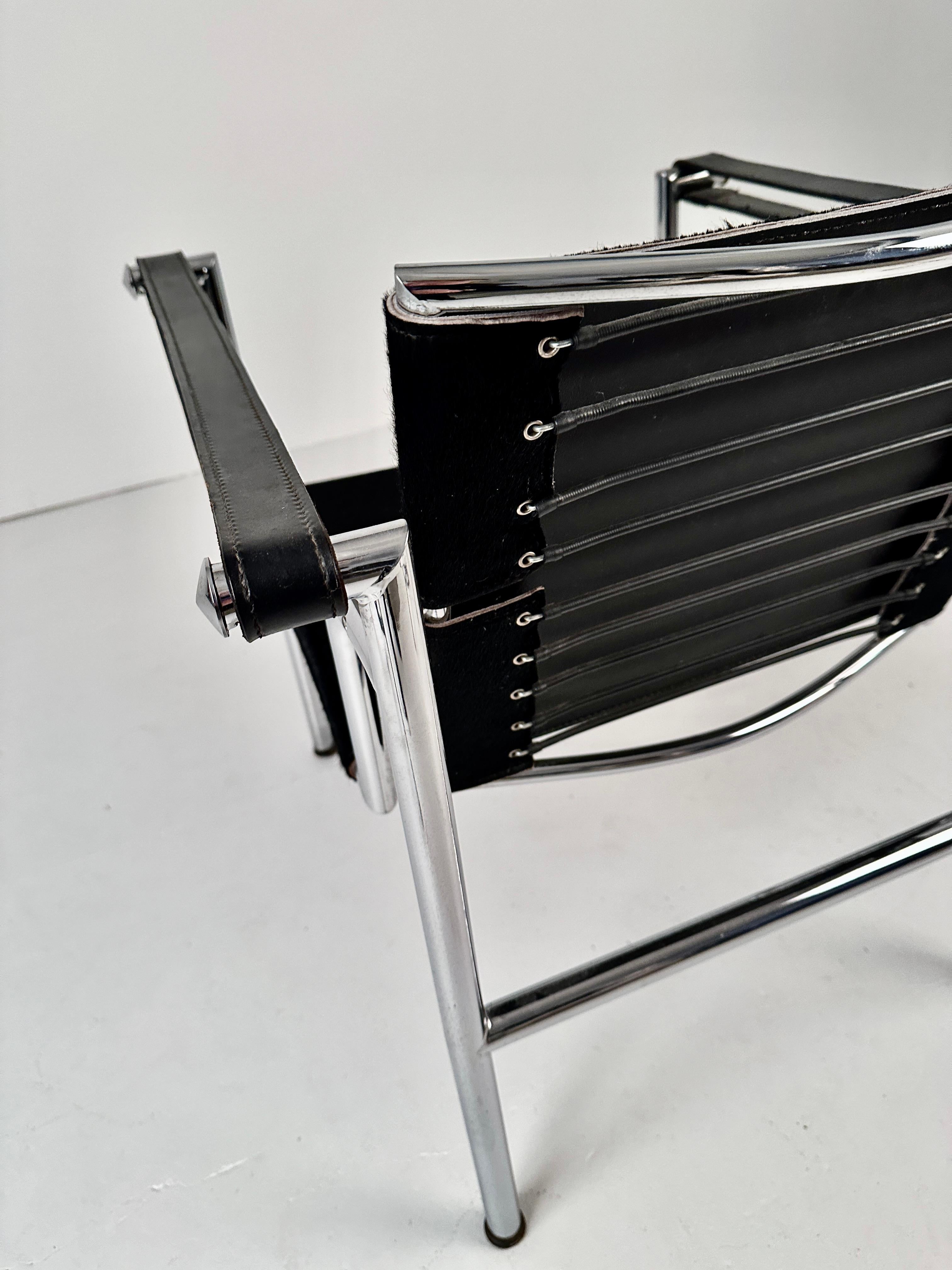 Steel LC1 Lounge Chair by Le Corbusier, 1980s For Sale