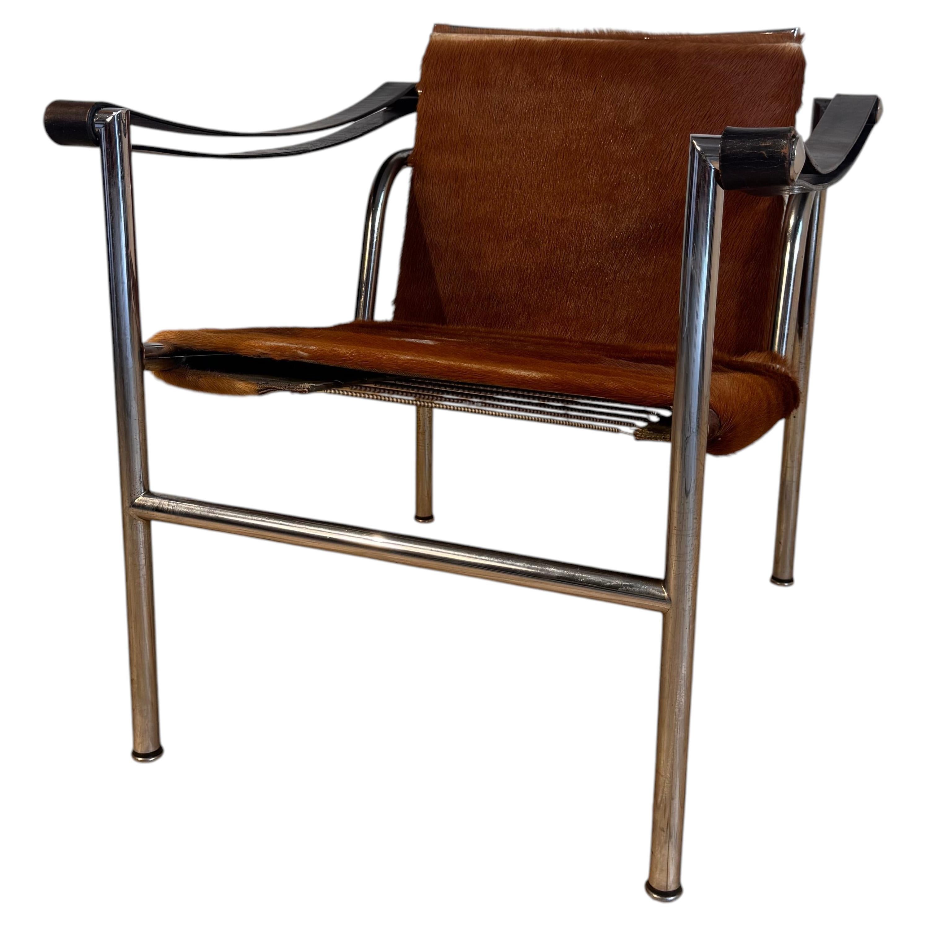 LC1 Sling Chair by Le Corbusier, Jeanneret, and Perriand for Cassina, 1920s For Sale