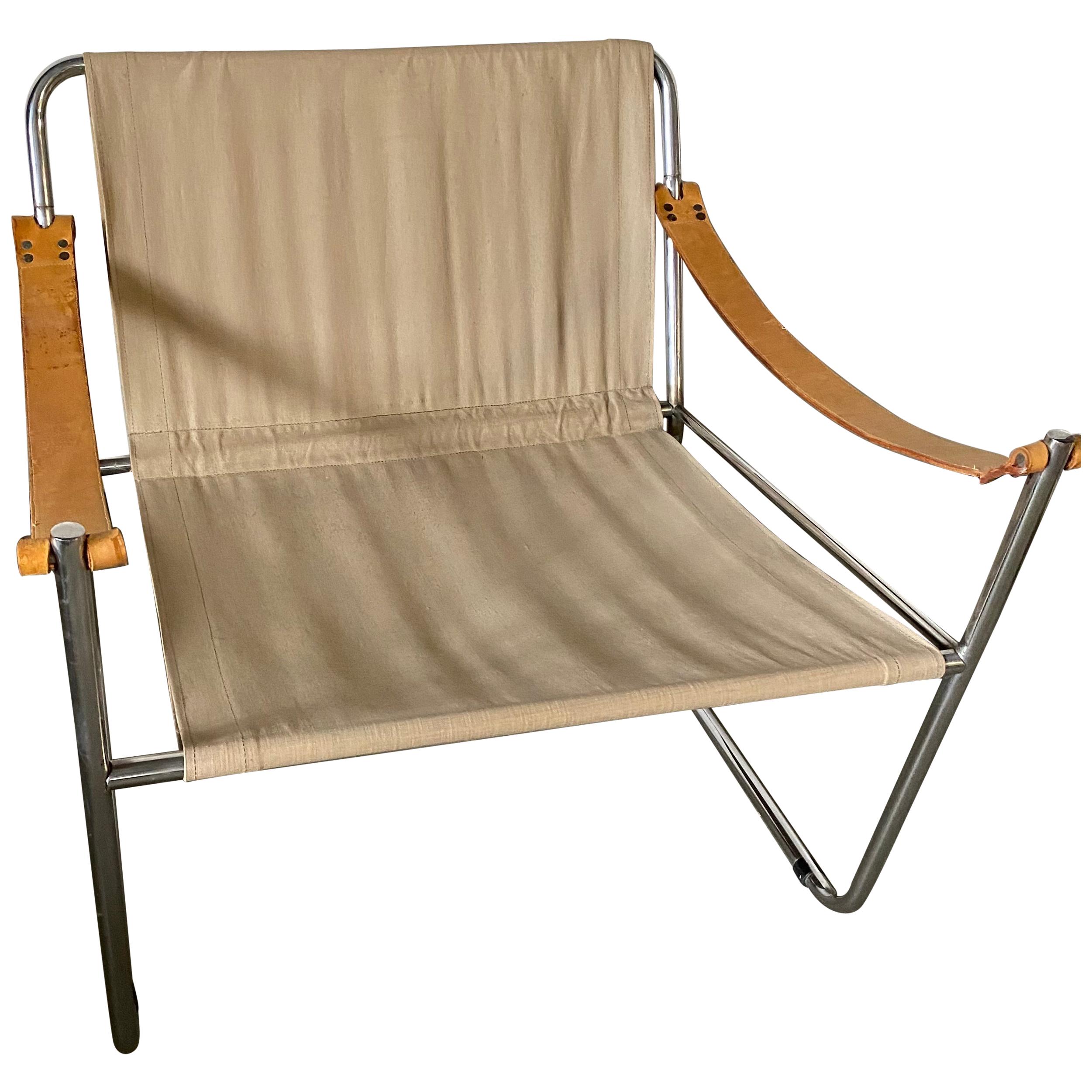 LC1 Style Canvas Sling Lounge Chair For Sale at 1stDibs