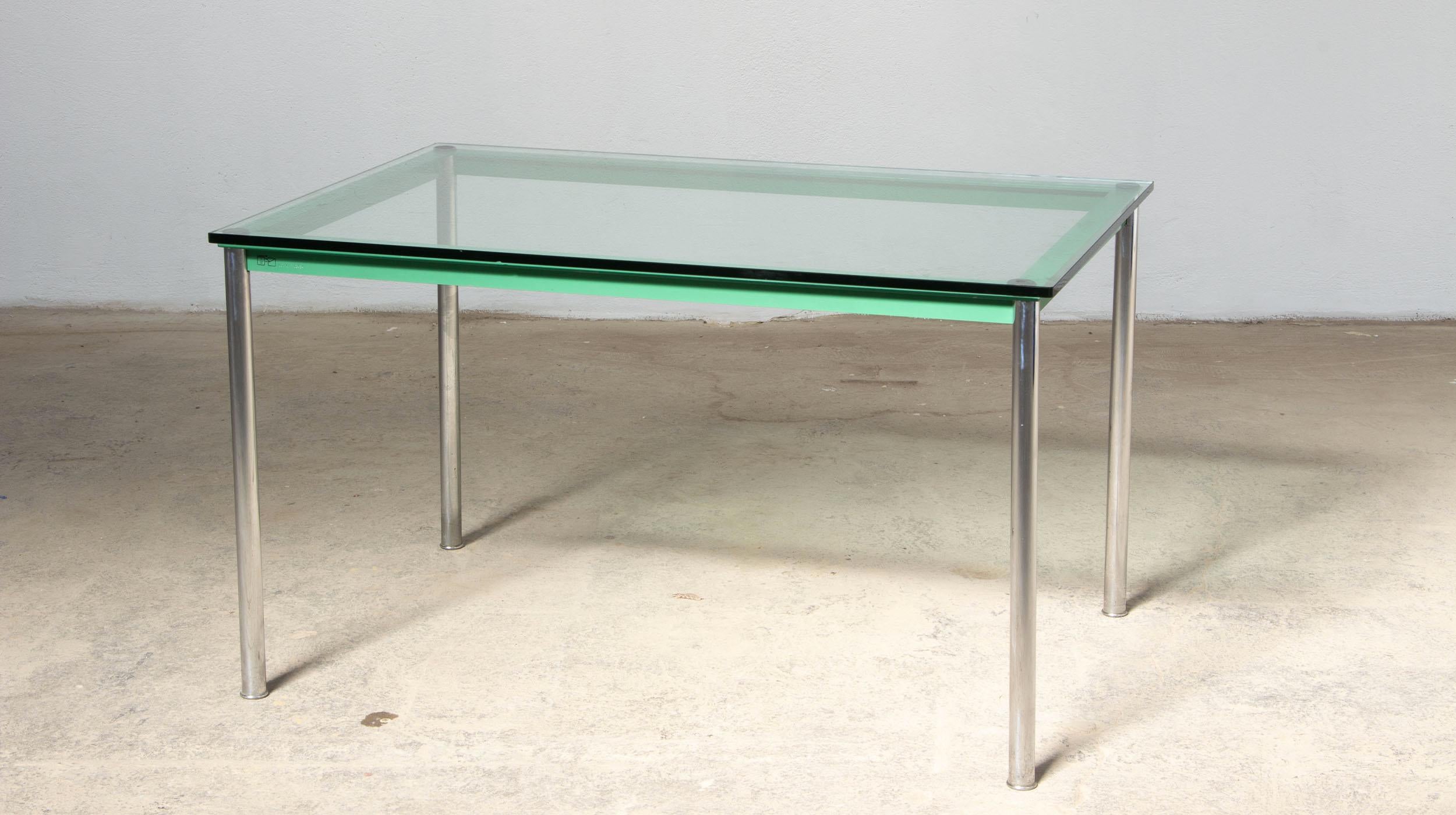 Bauhaus LC10 dining table by Charlotte Perriand, Le Corbusier for Cassina For Sale