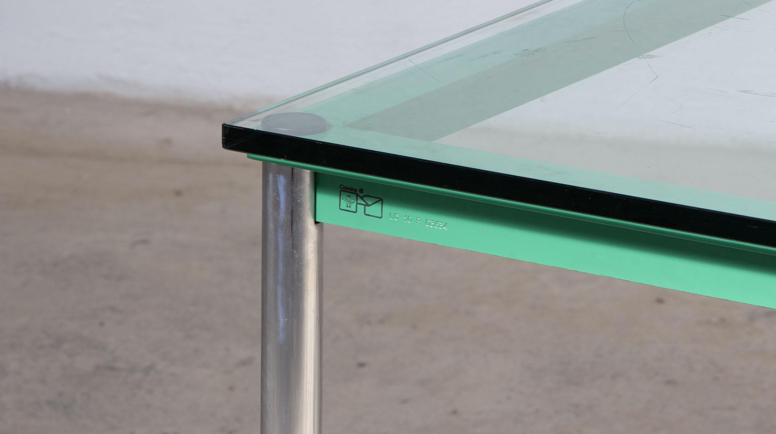 French LC10 dining table by Charlotte Perriand, Le Corbusier for Cassina For Sale