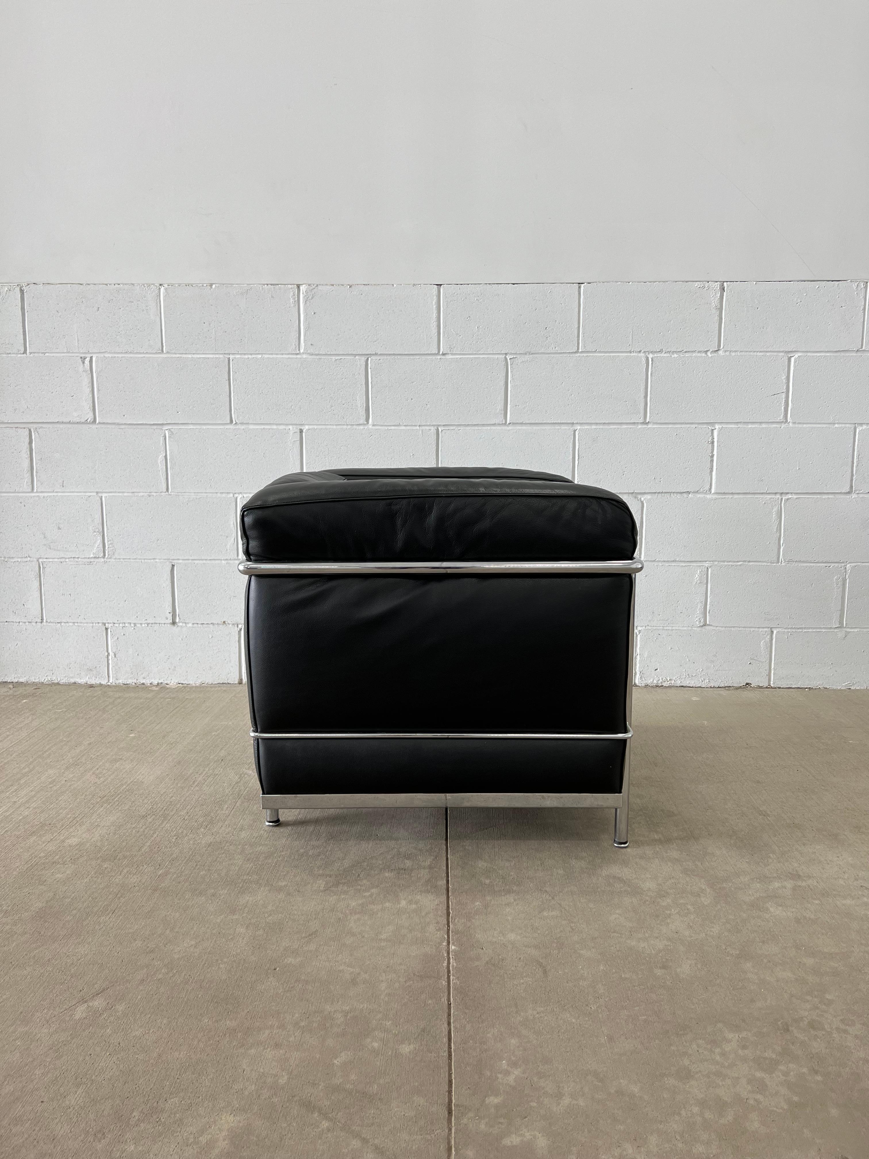 Leather LC2 by Le Corbusier, Pierre Jeanneret, and Charlotte Perriand for Cassina