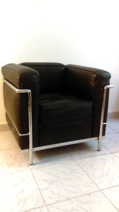 LC2 Leather Lounge Chair by Le Corbusier for Cassina, 1970s