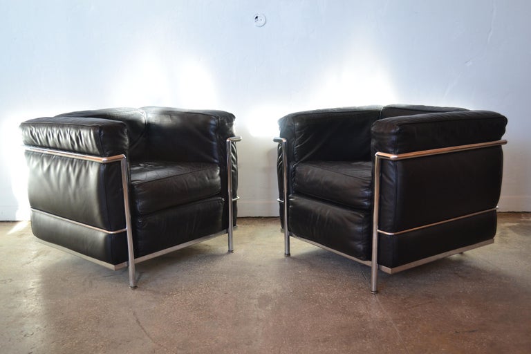 LC2 Living Room Set by Le Corbusier, 1970s For Sale at 1stDibs