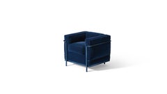 LC2 "Petit Modèle, Durable, 60" Blauer Sessel in limitierter Auflage von Cassina
