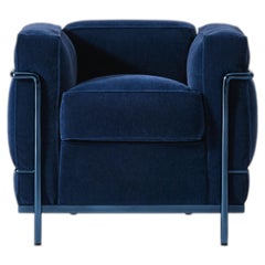 LC2 "Petit Modèle, Durable, 60" Blauer Sessel in limitierter Auflage von Cassina