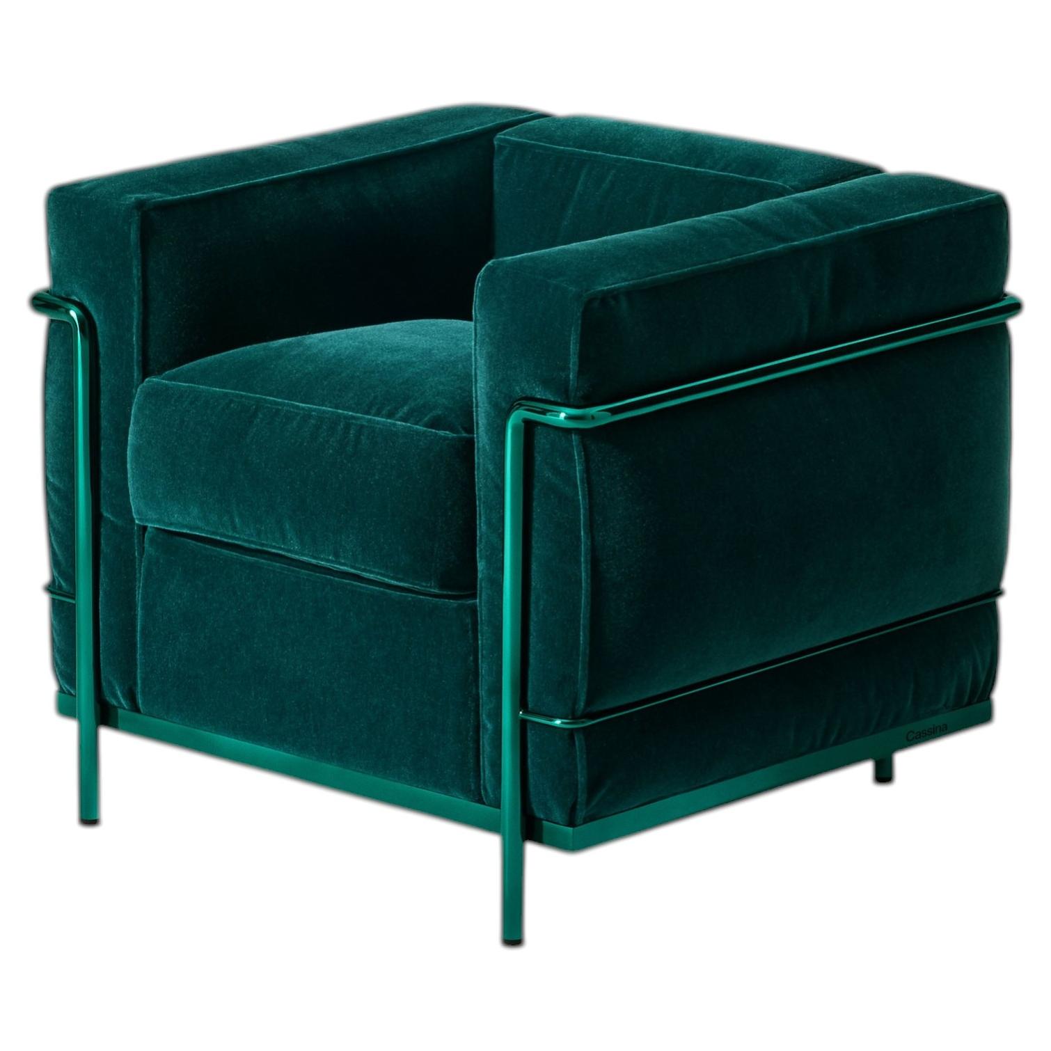 LC2 "Petit Modèle, Durable, 60" Poltrona verde in edizione limitata di Cassina